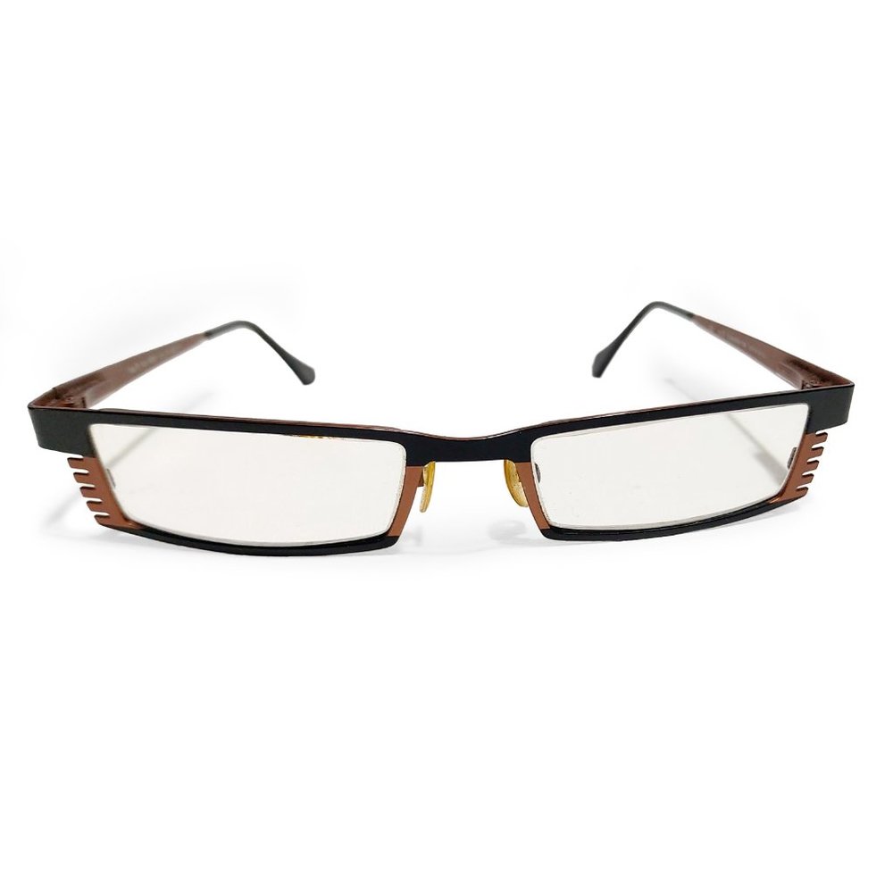 You'S Mod498B Black Bronze Rectangle Prescription Eyeglasses